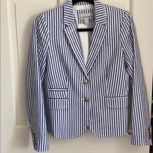 J.Crew Schoolboy Blazer, linen w/gold buttons SZ 4